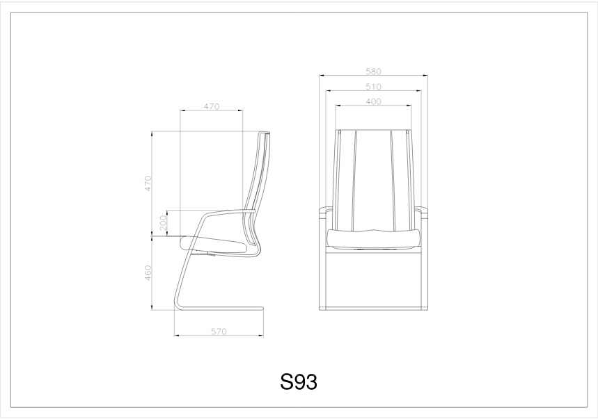 صندلی کنفرانس لیو مدل S93 - تصویر 4