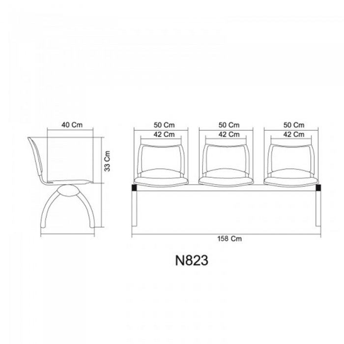 صندلی انتظار نظری مدل N823 - تصویر 4