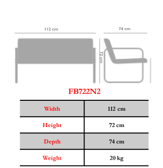 مبل راحتی نیلپر مدل OSS 722N2 دو نفره - تصویر 3