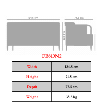 مبل راحتی نیلپر مدل OSS 819N2 دو نفره - تصویر 3