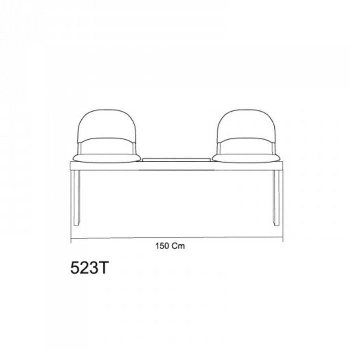 صندلی انتظار نظری مدل 525T چهار نفره - تصویر 3