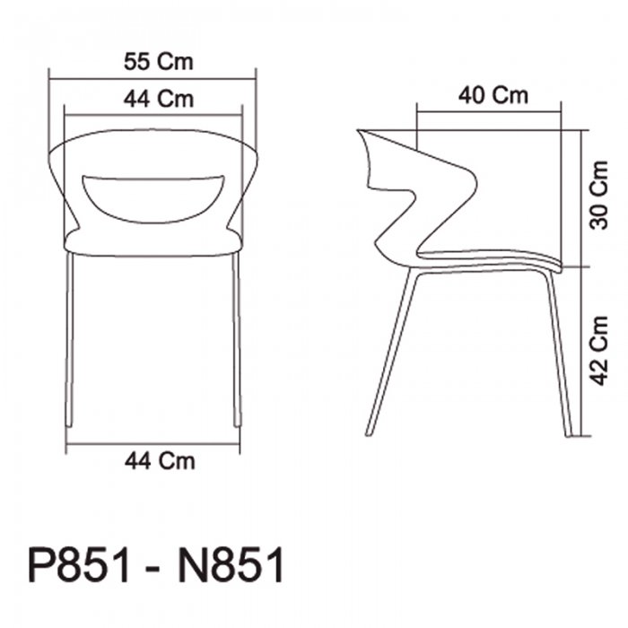صندلی اداری نظری با تشک کیکا p851 - تصویر 2