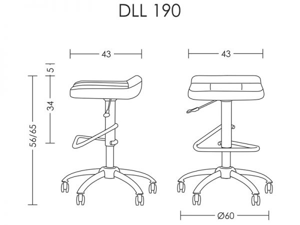 صندلی لابراتواری آرتمن مدل DLL-190 - تصویر 2