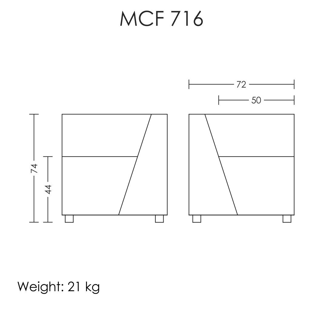 مبل مکعبی آرتمن مدل MCF-716 تک دسته - تصویر 3