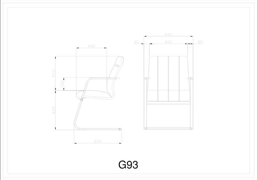 صندلی کنفرانس لیو مدل G93 - تصویر 3