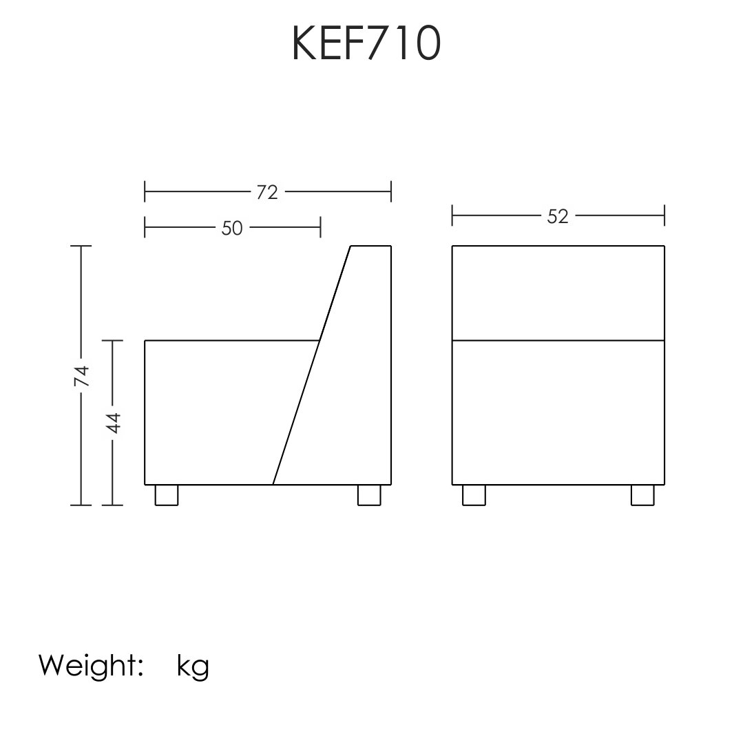 مبل مکعبی آرتمن مدل MCF-710 تک نفره بدون دسته - تصویر 3