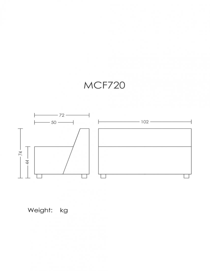 مبل مکعبی آرتمن مدل MCF-720 دونفره - تصویر 2