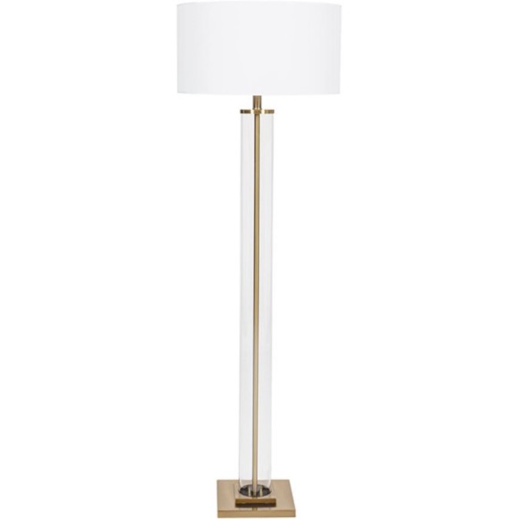 آباژور ایستاده دوان مدل POST رنگ سفید/برنجی ابعاد h179cm کد 663857