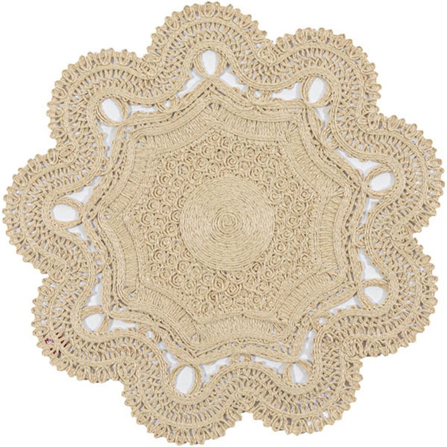 زیر بشقابی دوان مدل ANNA رنگ طبیعی قطر 40cm کد 682120