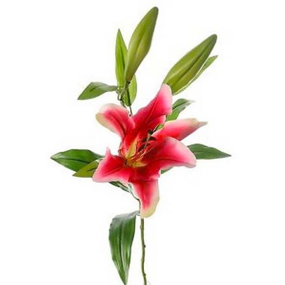 شاخه گل مصنوعی دوان مدل LILLY رنگ صورتی اندازه h80cm کد 582980