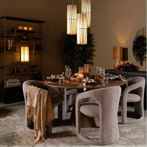 آباژور رومیزی دوان مدل VELVET رنگ طلایی/نارنجی کد 679495 - تصویر 4