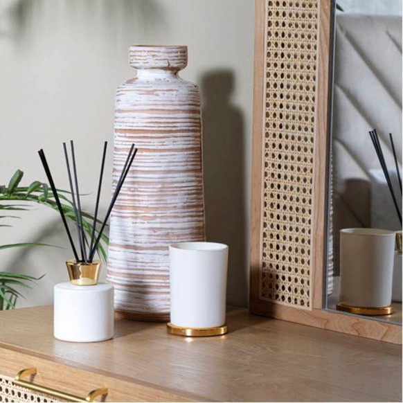 گلدان دوان مدل MIRAI سایز h39cm رنگ کرمی کد 676562 - تصویر 2