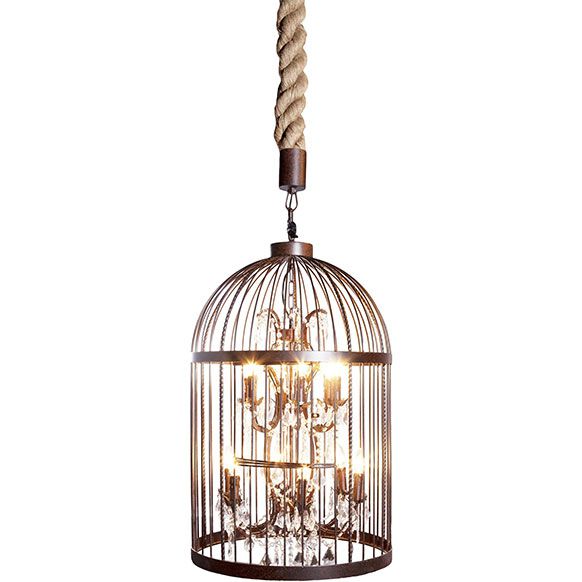 لوستر قفس دوان مدل CAGE رنگ مشکی اندازه d65cm کد 572217