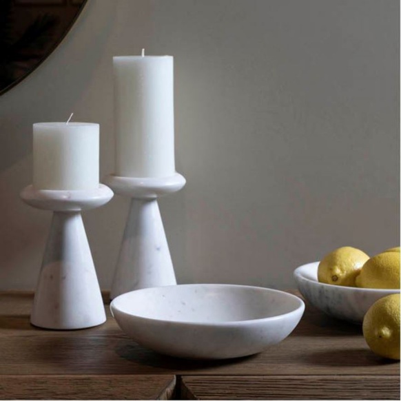 جاشمعی دوان مدل MARBLE رنگ سفید اندازه h16cm کد 679110 - تصویر 2