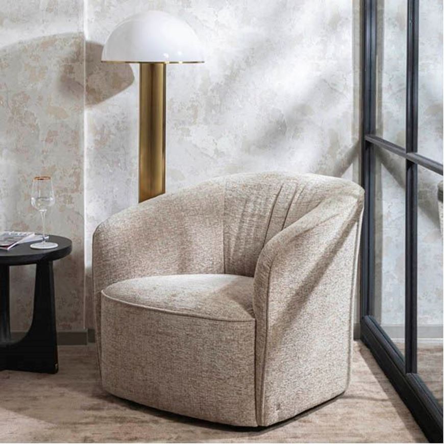 آباژور ایستاده دوان مدل GONZA رنگ سفید/برنجی 135 سانتیمتری کد 678641 - تصویر 2