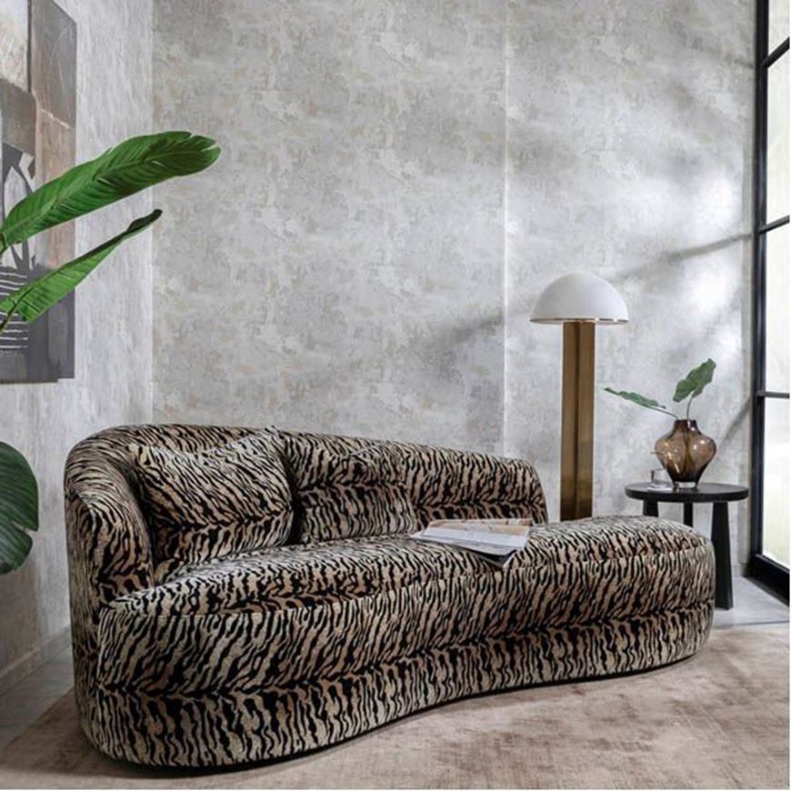 آباژور ایستاده دوان مدل GONZA رنگ سفید/برنجی 135 سانتیمتری کد 678641 - تصویر 3