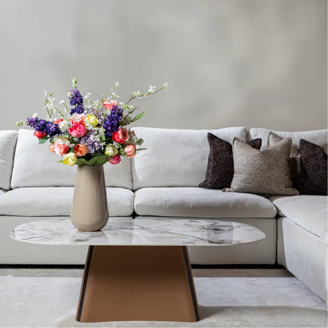 شاخه گل مصنوعی دوان مدل HYDRANGEA رنگ آبی 68 سانتیمتری 668281 - تصویر 2