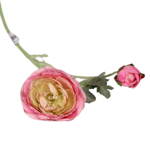 شاخه گل مصنوعی دوان مدل RANUNCULUS رنگ صورتی اندازه h41cm 17023 - تصویر 2