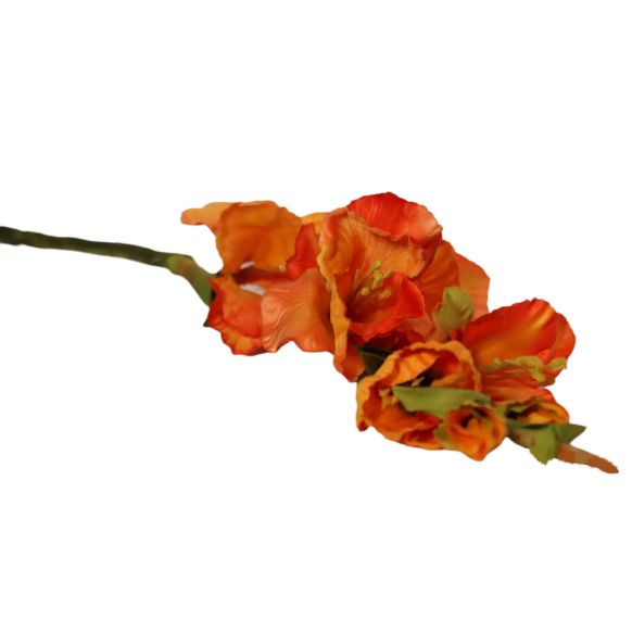 شاخه گل دوان مدل GLADIOLUS رنگ نارنجی اندازه h86cm 636998 - تصویر 2