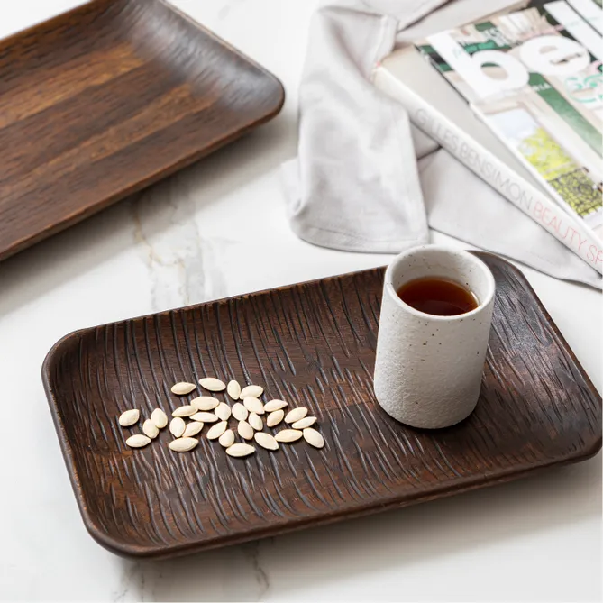 سینی دوان مدل ACACIA رنگ قهوه‌ای تیره سایز 33×20 کد 681427 - تصویر 4
