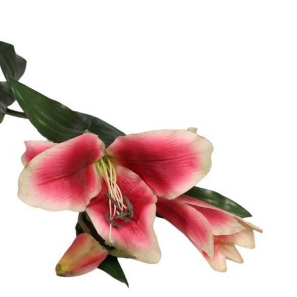 شاخه گل مصنوعی دوان مدل LILLY رنگ صورتی اندازه h87cm کد 504825 - تصویر 2