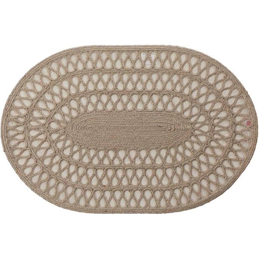 زیر بشقابی دوان مدل KAI رنگ طبیعی سایز 50×35 کد 682113
