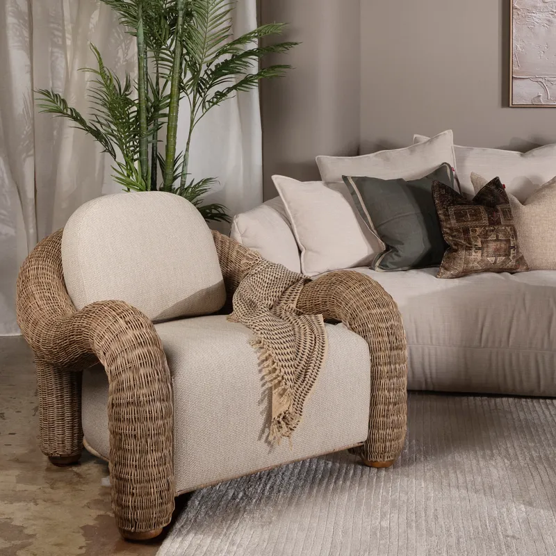 شال مبل دوان مدل RAFAEL رنگ بژ سایز 125×150 کد 687503 - تصویر 2
