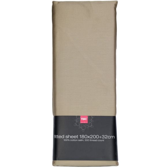 ملحفه کشدار دوان مدل REGENCE رنگ بژ اندازه 180×200+32 کد 536673