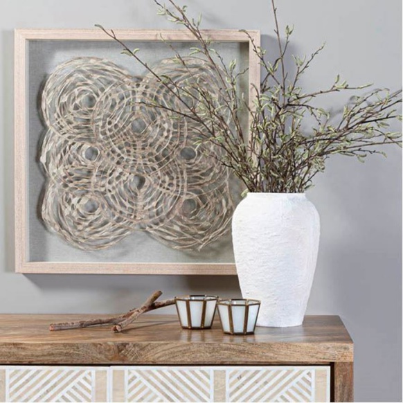 گلدان دوان مدل NIRVI سایز h30cm رنگ کرمی کد 676576 - تصویر 4