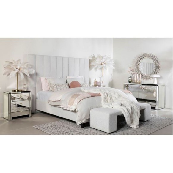 آباژور رومیزی دوان مدل LEONA رنگ سفید/سفید کد 678704 - تصویر 3