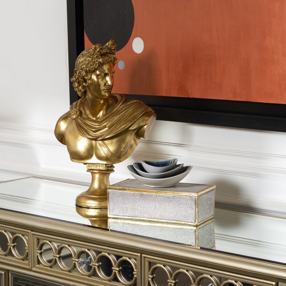 مجسمه دکوری دوان مدل APOLLO رنگ طلایی سایز h52cm کد 667896 - تصویر 3