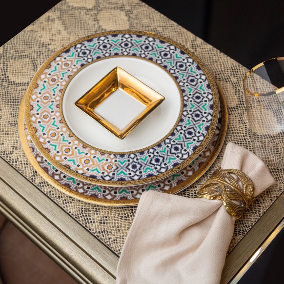 بشقاب غذاخوری دوان مدل KENRIC رنگ آبی اندازه d27cm کد 625301 - تصویر 2
