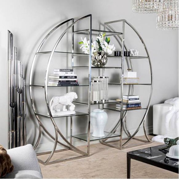 فانوس دوان مدل RHYS رنگ نقره ای/شفاف اندازه h33cm 652391 - تصویر 2