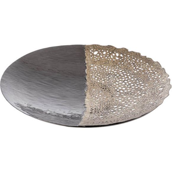 ظرف دکوری دوان مدل AVNI رنگ قهوه‌ای/طلایی اندازه d48cm کد 662527