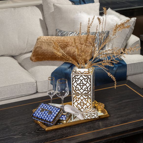 گیلاس دوان مدل GULD رنگ شفاف/طلایی اندازه h26cm 651271s - تصویر 2