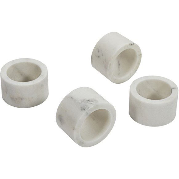حلقه دستمال دوان مدل MARBLE رنگ سفید ست 4 تایی کد 673202