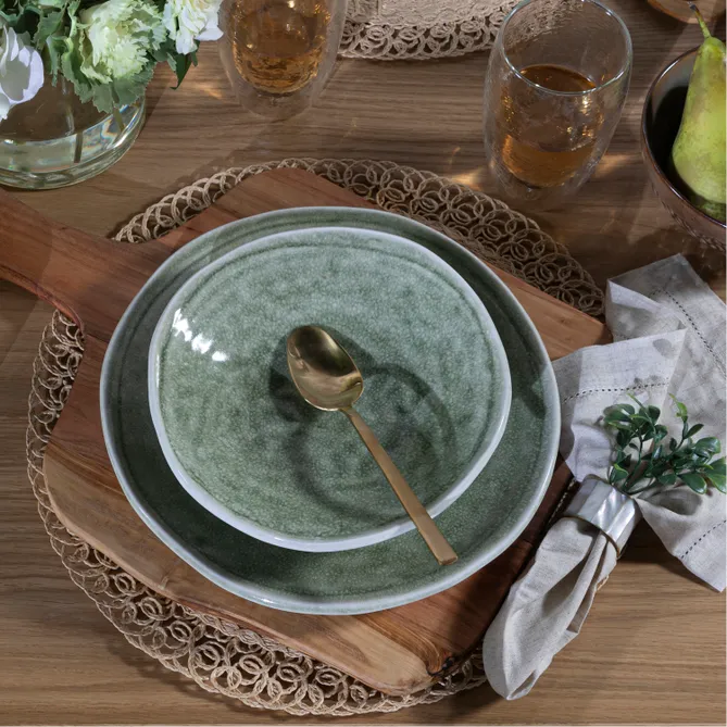 زیر بشقابی دوان مدل CAMELIA رنگ طبیعی قطر 40cm کد 682134 - تصویر 2