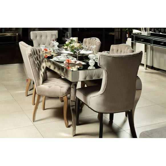 میز ناهارخوری دوان مدل POLLY رنگ شفاف/استیل سایز 180×90 کد 580068 - تصویر 2