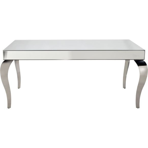 میز ناهارخوری دوان مدل POLLY رنگ شفاف/استیل سایز 180×90 کد 580068