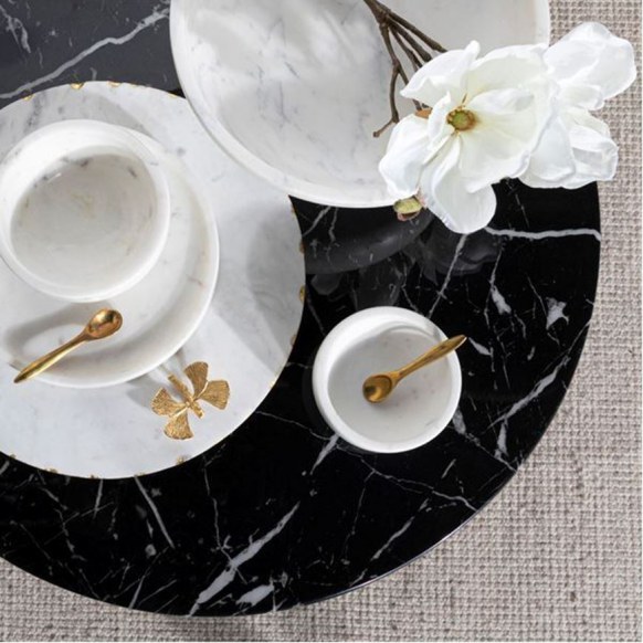 ست کاسه دوان مدل MARBLE رنگ سفید کد 673076 - تصویر 3