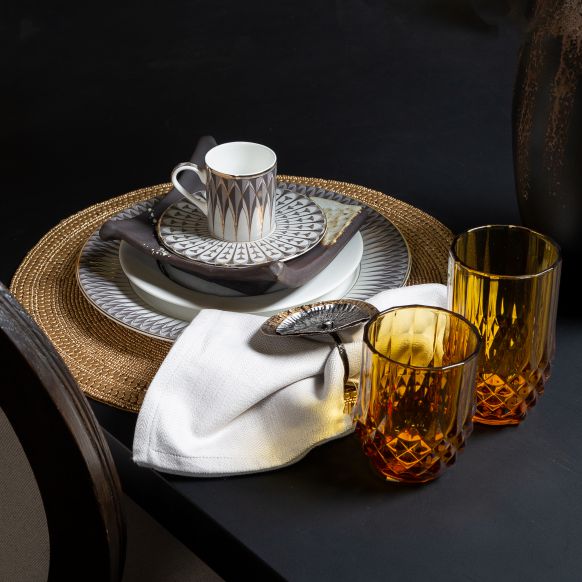 بشقاب سوپ خوری دوان مدل OBERON رنگ طوسی/طلایی کد 657284S - تصویر 3