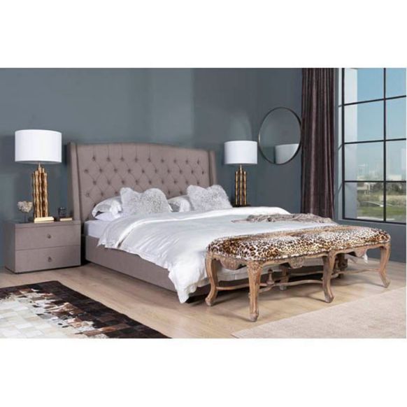 آباژور رومیزی دوان مدل BAMBU رنگ سفید/برنجی اندازه h89cm کد 663990 - تصویر 2